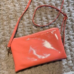 Coral Crossbody or clutch Bag